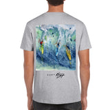 men's surfer t-shirt in grey - back