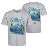 Scott Kish men's surfer t-shirt in grey