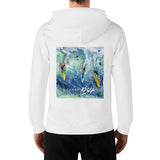 white surfing hoodie for men - back side
