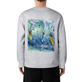 Scott Kish surfing sweatshirt in grey