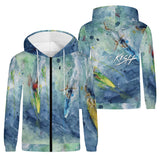 Scott Kish zip hoodie - surfing design