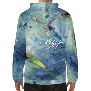 men's surfing zippered hoodie by Scott Kish