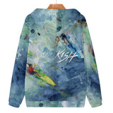 men's surfing zippered hoodie - back view