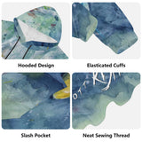hoodie with surfing design - features