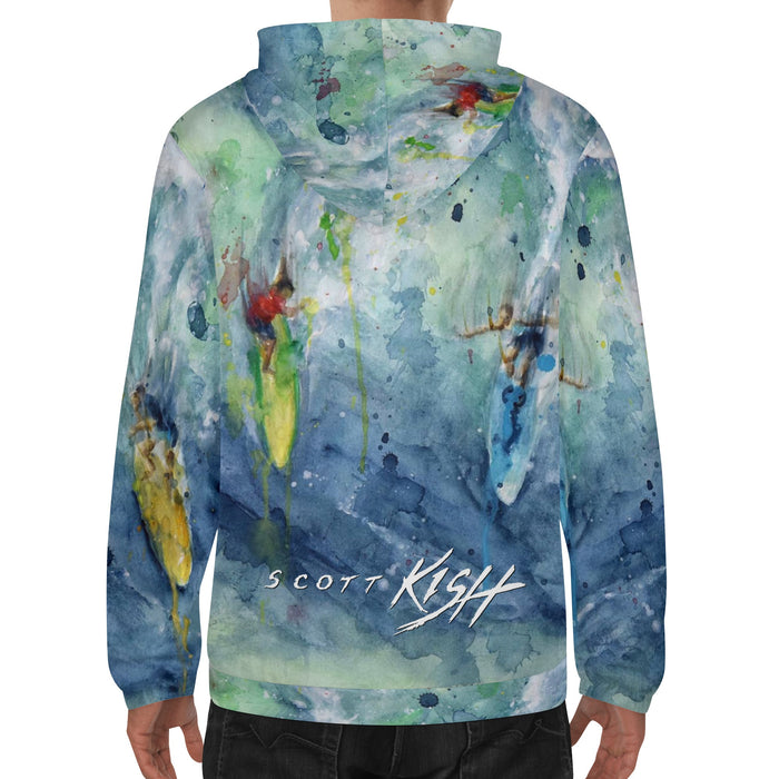 men's surfing hoodie by Scott Kish