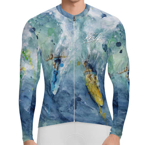 cycling jersey with surfing design