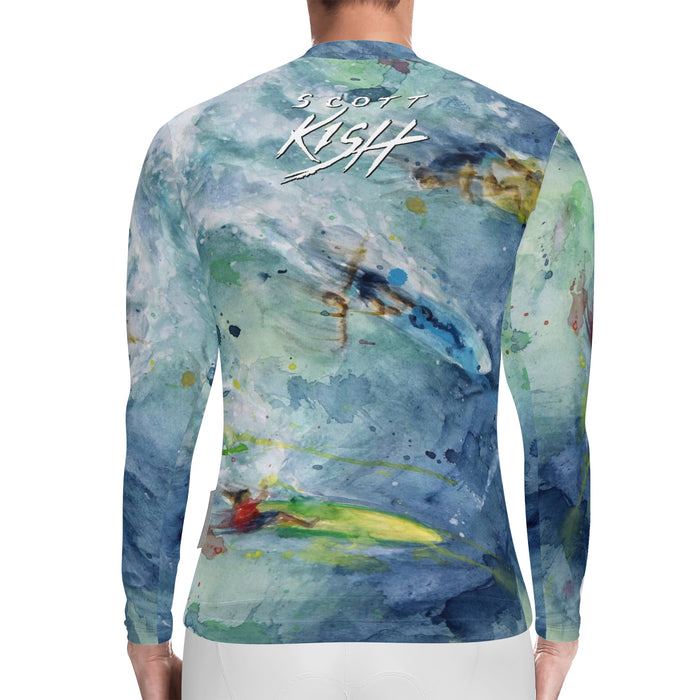 Scott Kish men's cycling jersey with surfing design