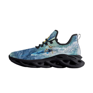 men's mesh tennis shoes - surfing design by Scott Kish