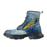 Scott Kish men's leather boots with surfing design