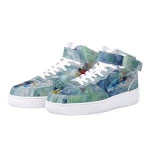 men's high top leather surfing shoes