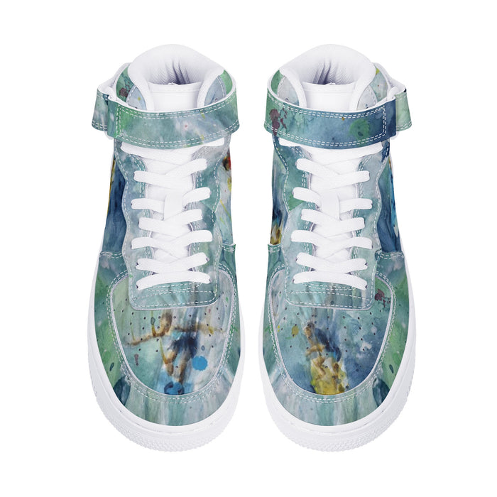 men's high top leather surfing sneakers