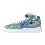 men's high top leather surfing tennis shoes