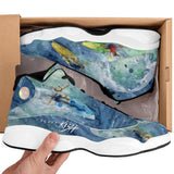 Men's Leather Basketball Shoes - Surfing Design