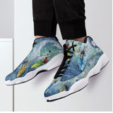 Men's Leather Basketball Shoes - Surfing Design