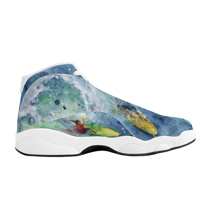 men's leather surfing basketball shoes - side view