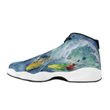 Men's Leather Basketball Shoes - Surfing Design
