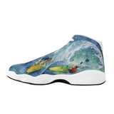 men's leather basketball shoes - surfing design