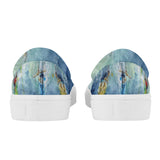 men's skateboarding shoes with surfing design - back view