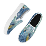 men's skateboarding slip on shoes with surfing design