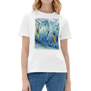 white surfing t-shirt