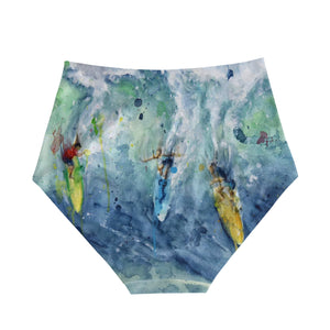 women's high waist surfing bikini bottoms