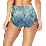 full back bikini briefs with surfer print