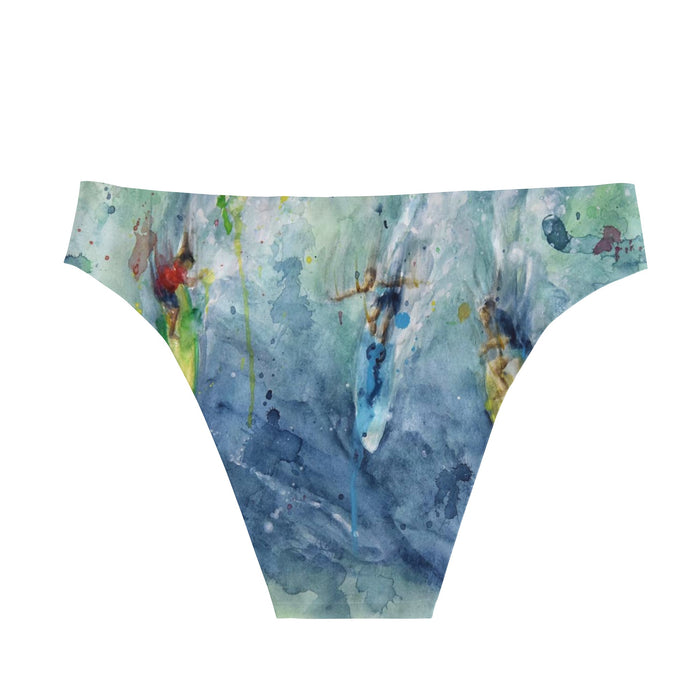 women's bikini bottoms with surfing design