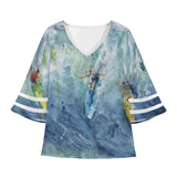 ladies surfing blouse by Scott Kish