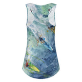 surfing tank top with racerback for ladies