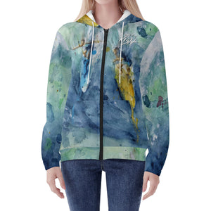women's zip surfing hoodie