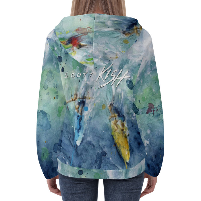 women's zippered surfing hoodie