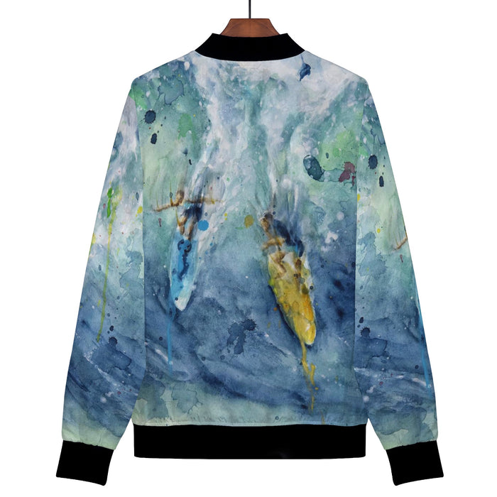 women's surfing bomber jacket by Scott Kish