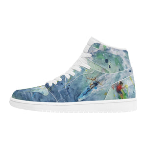 skateboarding shoes with surfing design