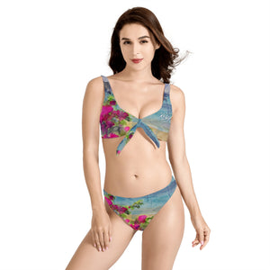 bikini with tropical print
