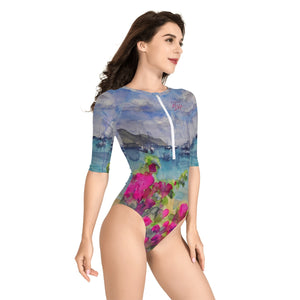 Women's Caribbean Long Sleeve One Piece Swimsuit