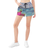shorts with tropical print