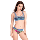 bikini - Sailboats on Caribbean Ocean print 