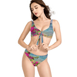 bikini with caribbean ocean print