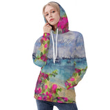 hoodie with floral tropical design