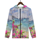zip hoodie with sailboats