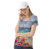 Scott Kish painting of Caribbean - short sleeve shirt