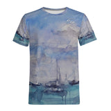 tshirt with sailboats by Scott Kish