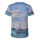 back of tshirt with sailboats by Scott Kish