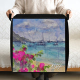 ocean design on bedding storage bag