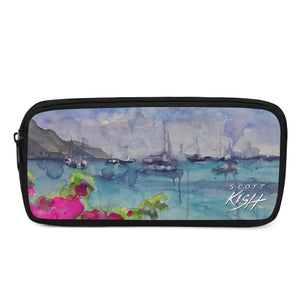 pencil case with tropical design by Scott Kish