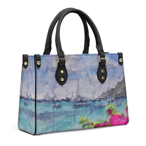 purse with sailboat print