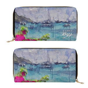 clutch wallet with sailboats by Scott Kish