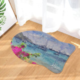 cat mat with caribbean ocean painting by Scott Kish