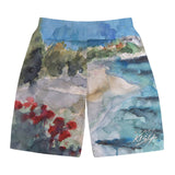 Men's Caribbean Board Shorts - Anguilla Painting