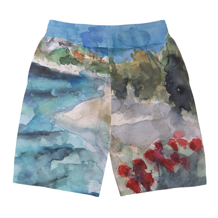 Men's Caribbean Board Shorts - Anguilla Painting